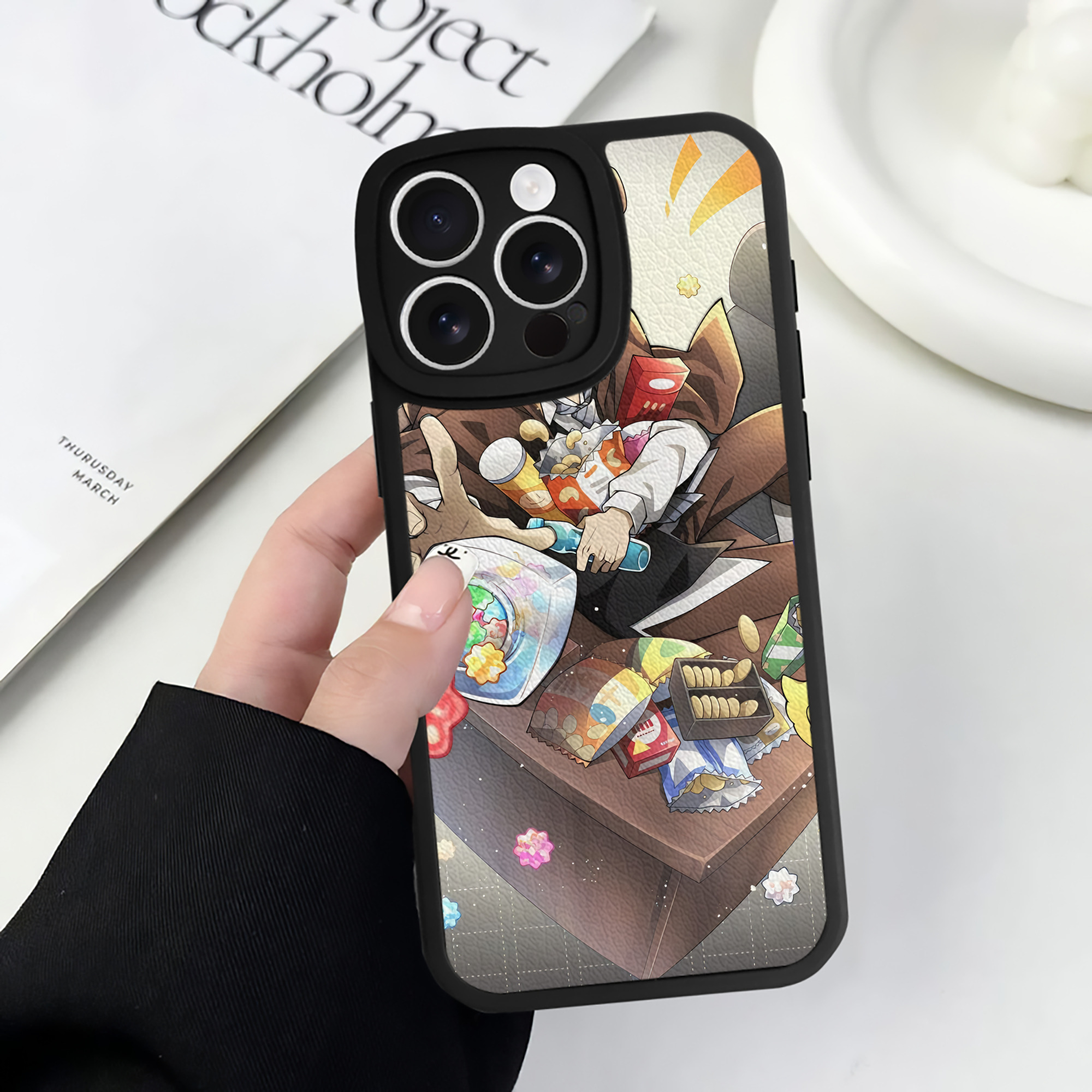 （画像用） 文豪ストレイドッグス Bungo Stray Dogs 【iPhone 16シリーズ対応】シリコンスマホケース（レザー調） 材質：シリコン
